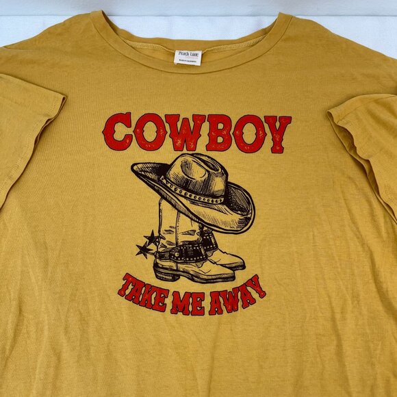 Peach Love California Yellow "Cowboy Take Me Away" Dixie Chick oversized T-shirt - Picture 5 of 10